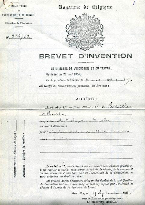 AELR – Battaille, brevet d'invention